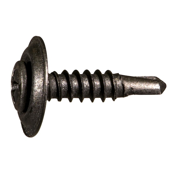 Midwest Fastener Self-Drilling Screw, #8 x 3/4 in, Black Oxide Steel Pan Head Phillips Drive, 15 PK 67002 - main